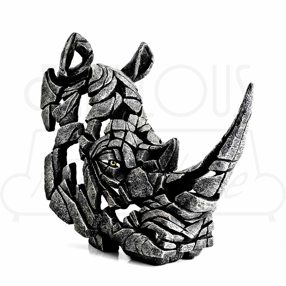 Rhinoceros Bust Edge Sculpture