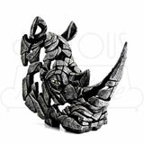 Rhinoceros Bust Edge Sculpture