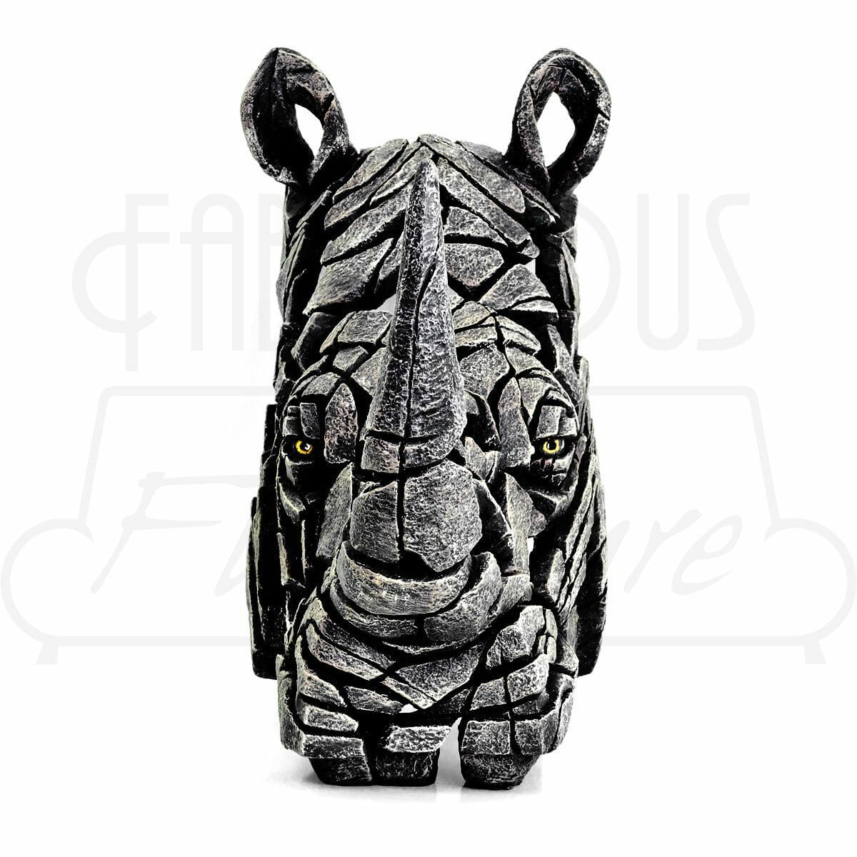 Rhinoceros Bust Edge Sculpture