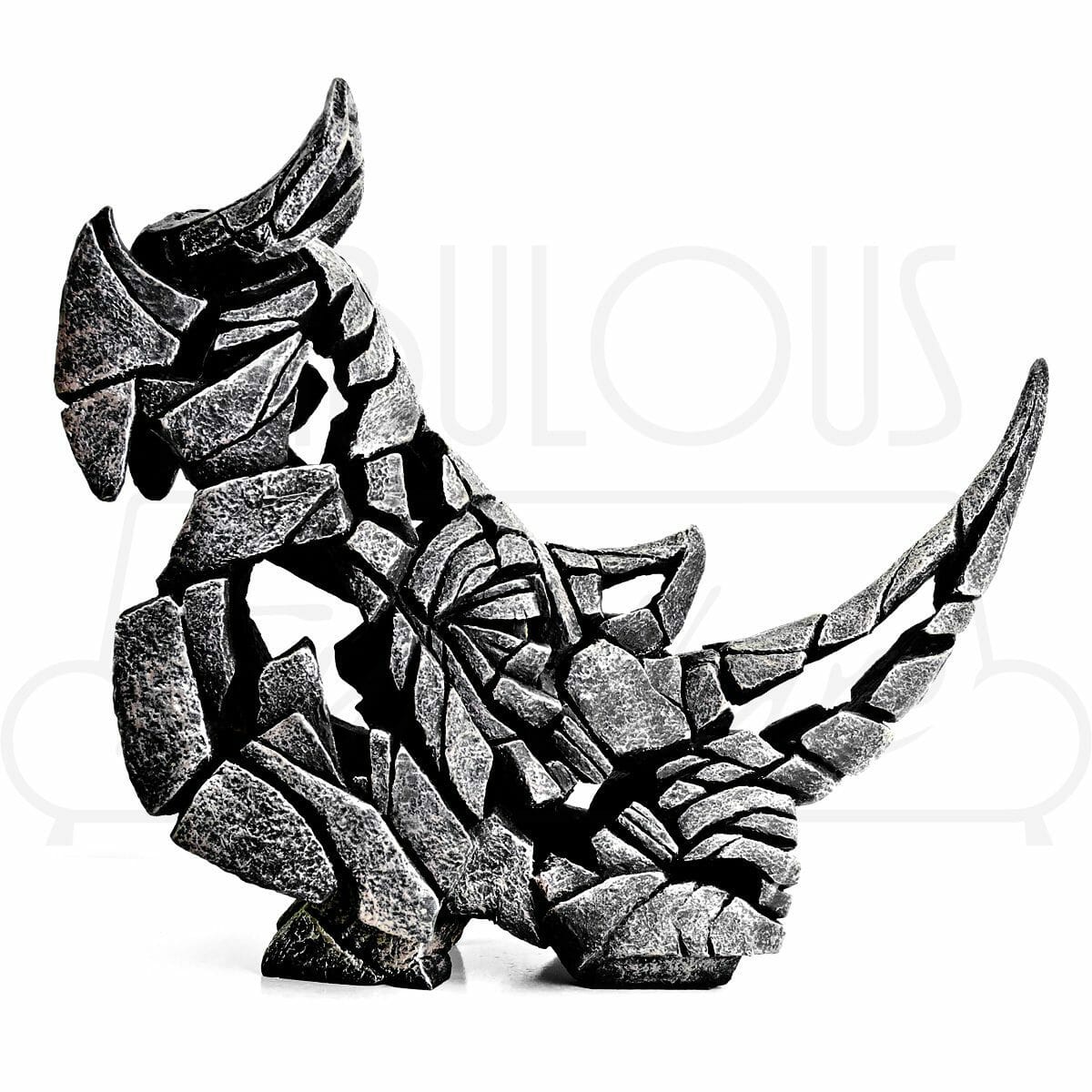 Rhinoceros Bust Edge Sculpture